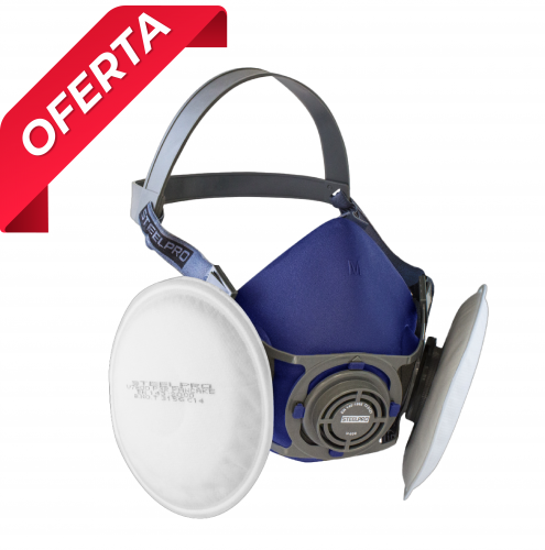 Promocion Kit Respirador Steelpro V800 Con Filtro P3/P100 Pancake Particulas
