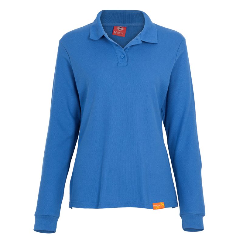 Polera Polo Manga Larga Mujer - Premium Piqué
