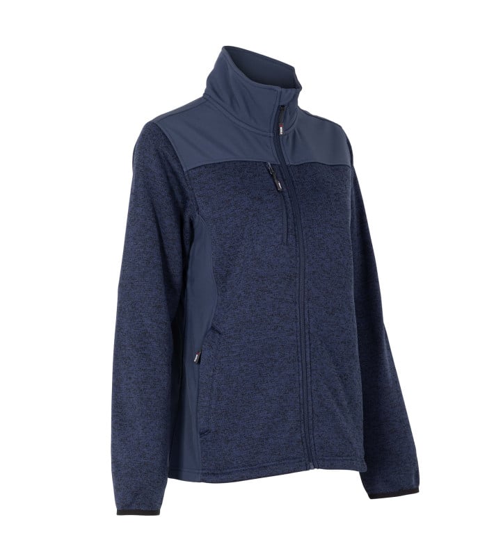 Chaqueta Knit Fleece melange mujer