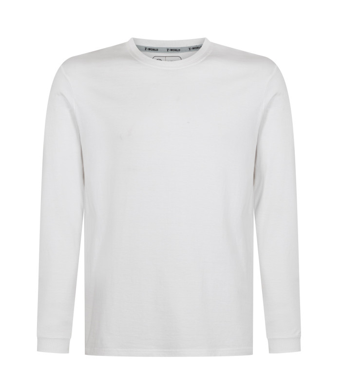 Polera cuello redondo essential soft manga larga hombre