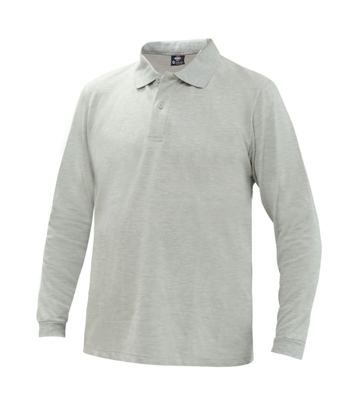 Polera polo comfort spandex manga larga hombre