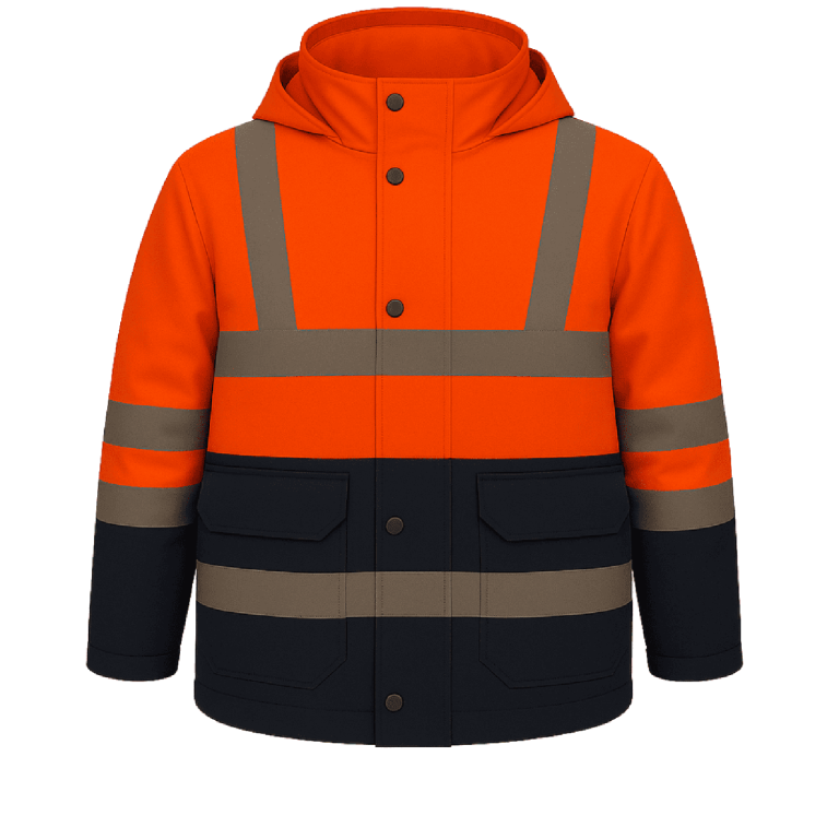 PARKA BICOLOR NARANJA AZUL ACKERLAND